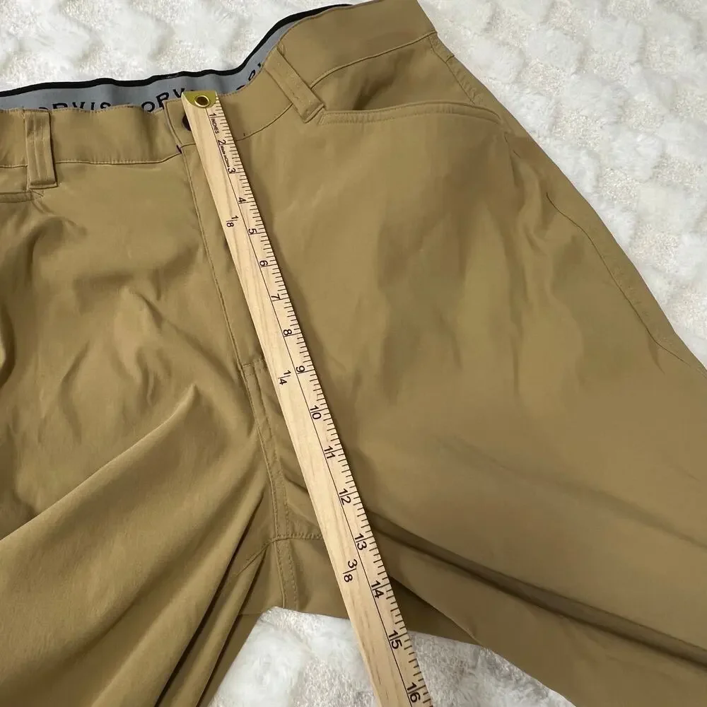 Orvis 38x29 Khaki Stretch Hiking Pants Water Repellent Outdoor Travel Pockets